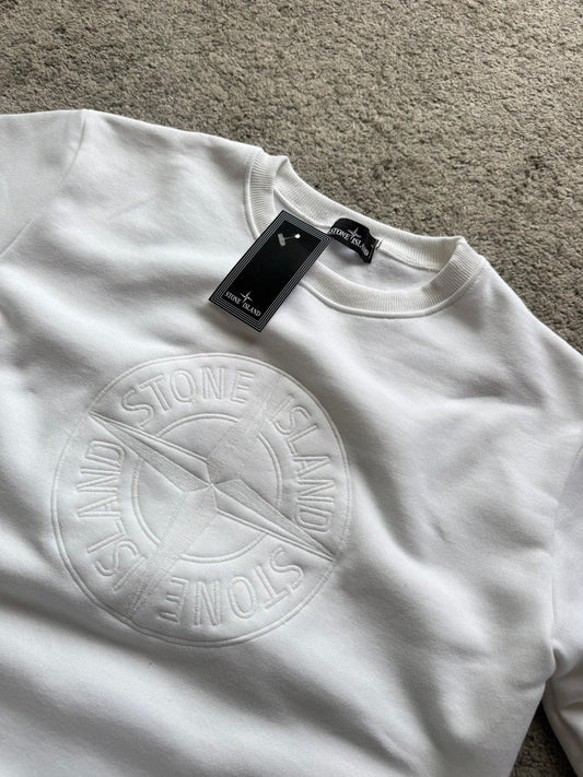 Sudadera Stone Island sin capucha Blanca