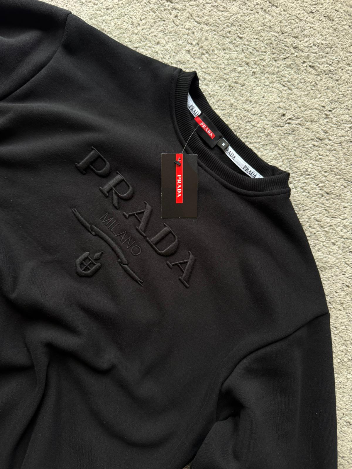 Sudadera Prada negra sin capucha