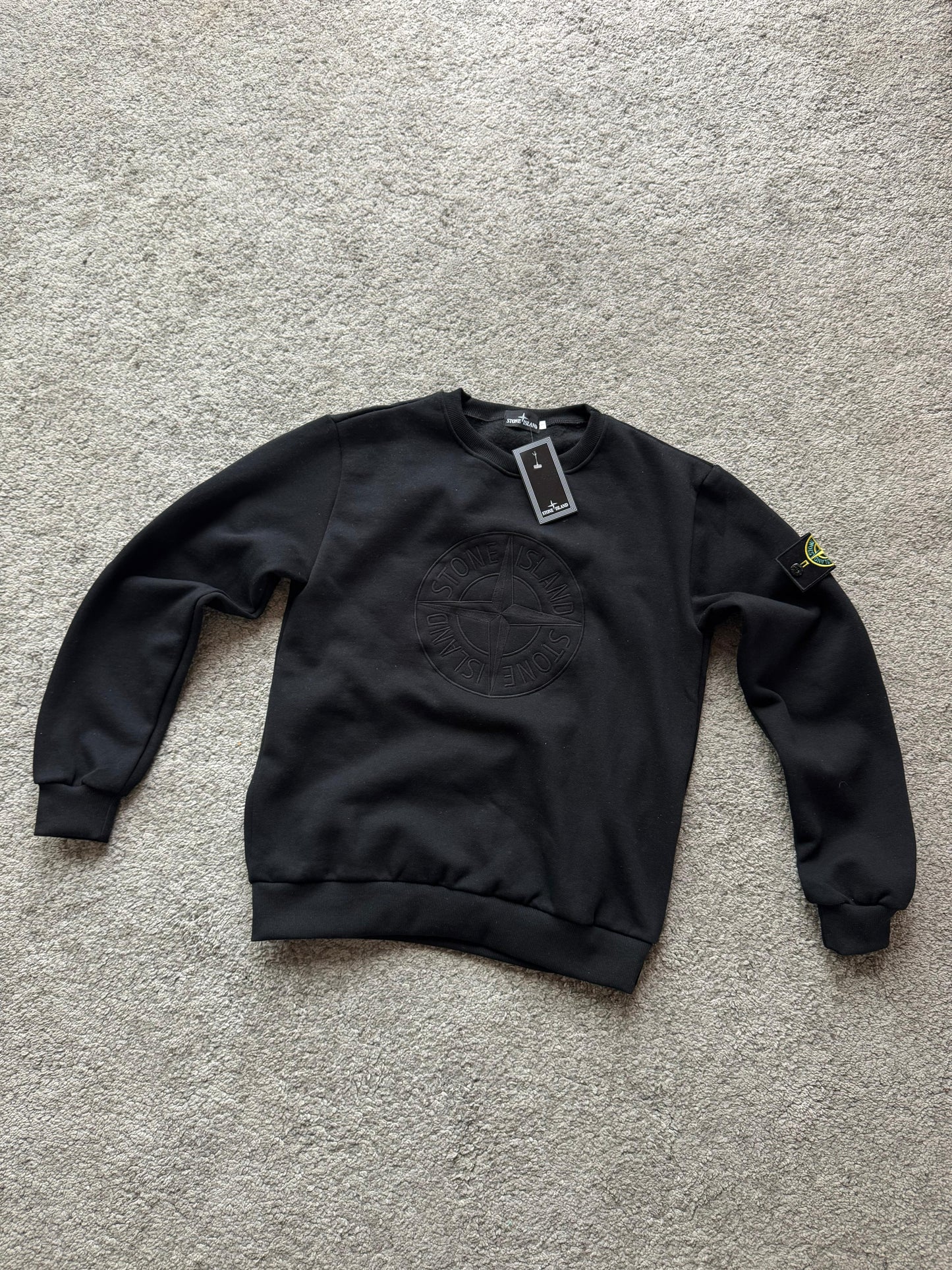 Sudadera Stone Island sin capucha Negra