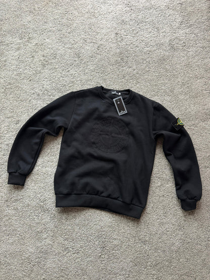 Sudadera Stone Island sin capucha Negra