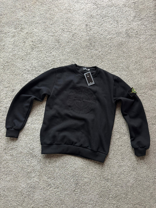 Sudadera Stone Island sin capucha Negra