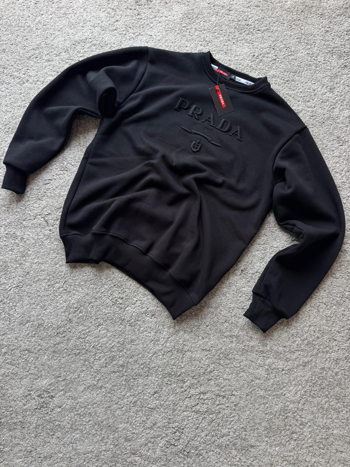 Sudadera Prada negra sin capucha