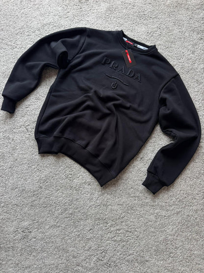 Sudadera Prada negra sin capucha