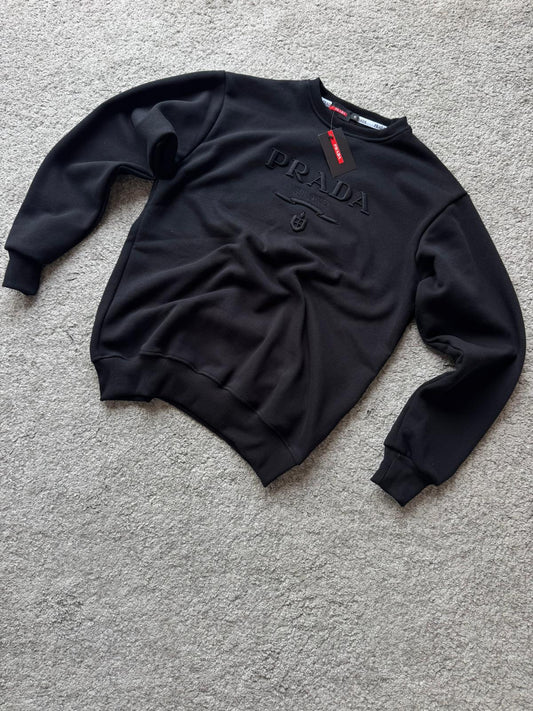 Sudadera Prada negra sin capucha