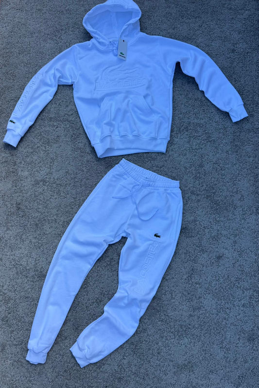Chándal Lacoste algodón blanco