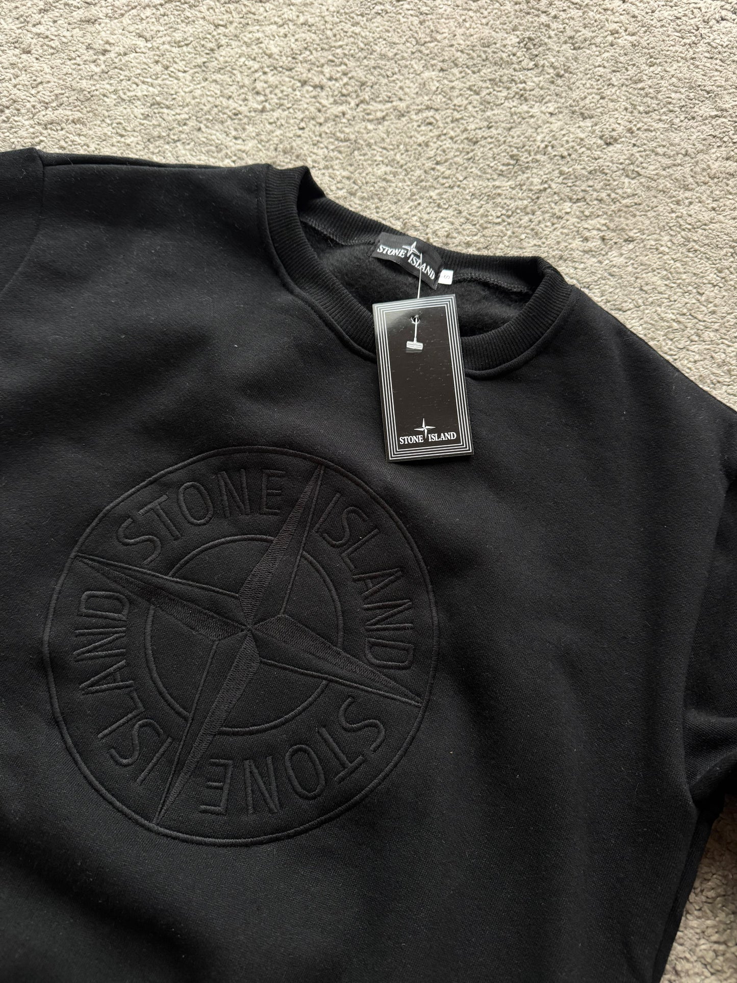 Sudadera Stone Island sin capucha Negra