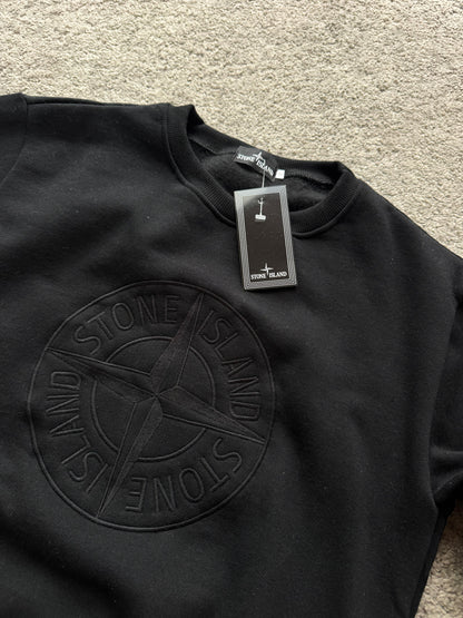 Sudadera Stone Island sin capucha Negra
