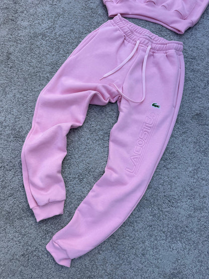 Chándal Lacoste algodón rosa