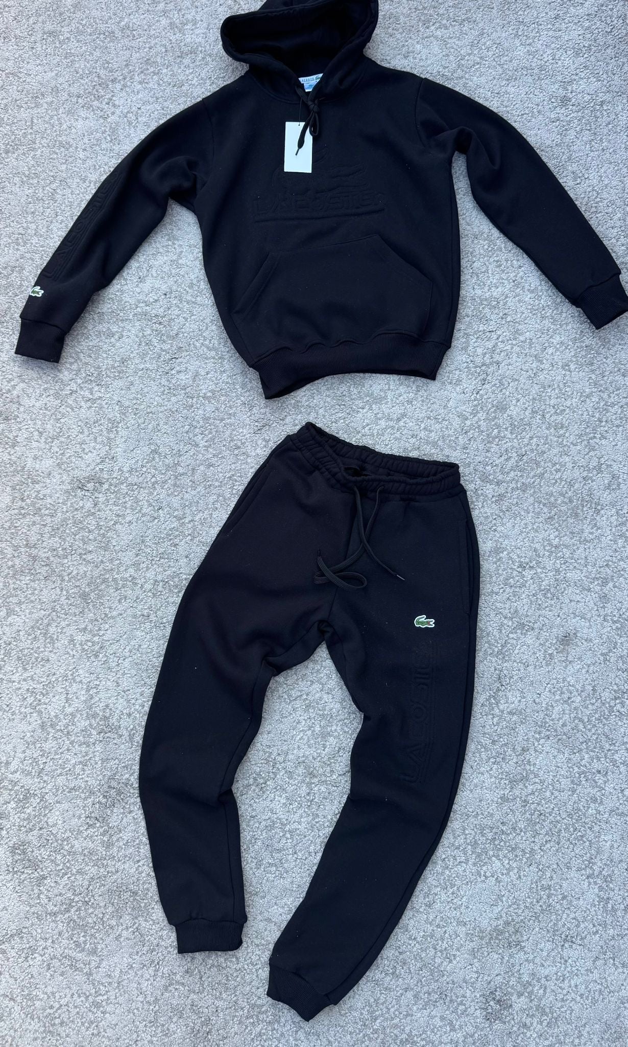 Chándal Lacoste algodón negro