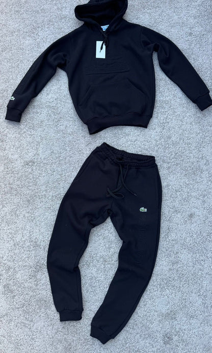 Chándal Lacoste algodón negro