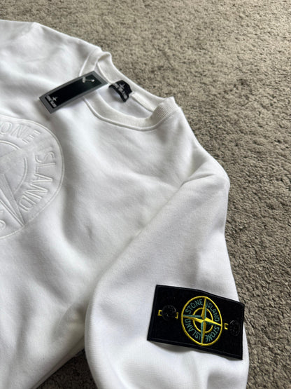 Sudadera Stone Island sin capucha Blanca