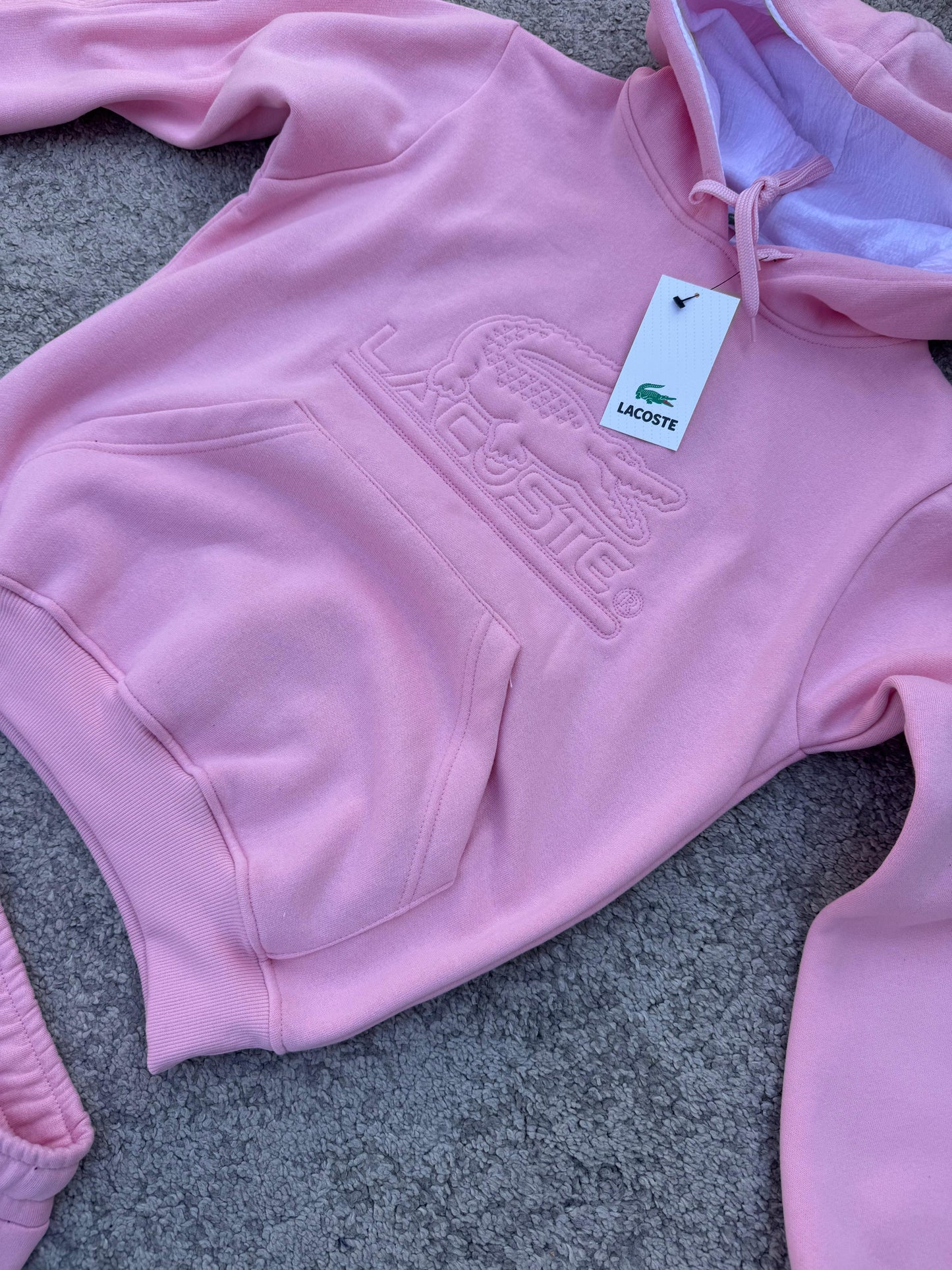 Chándal Lacoste algodón rosa